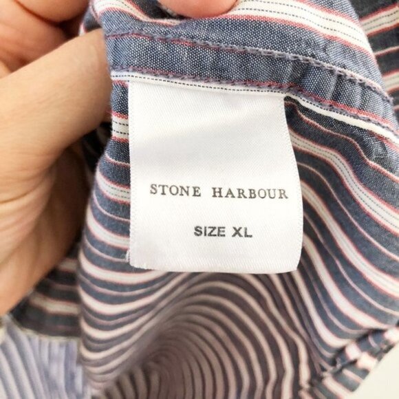 STONE HARBOUR Short Sleeve Button Down Shirt Size XL - Picture 9 of 11